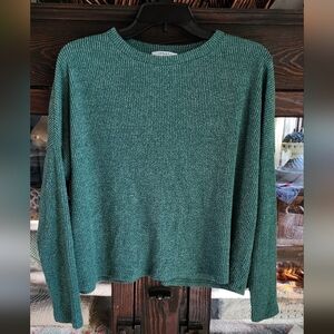 Zenana Outfitters Teal Ribbed Knit Top